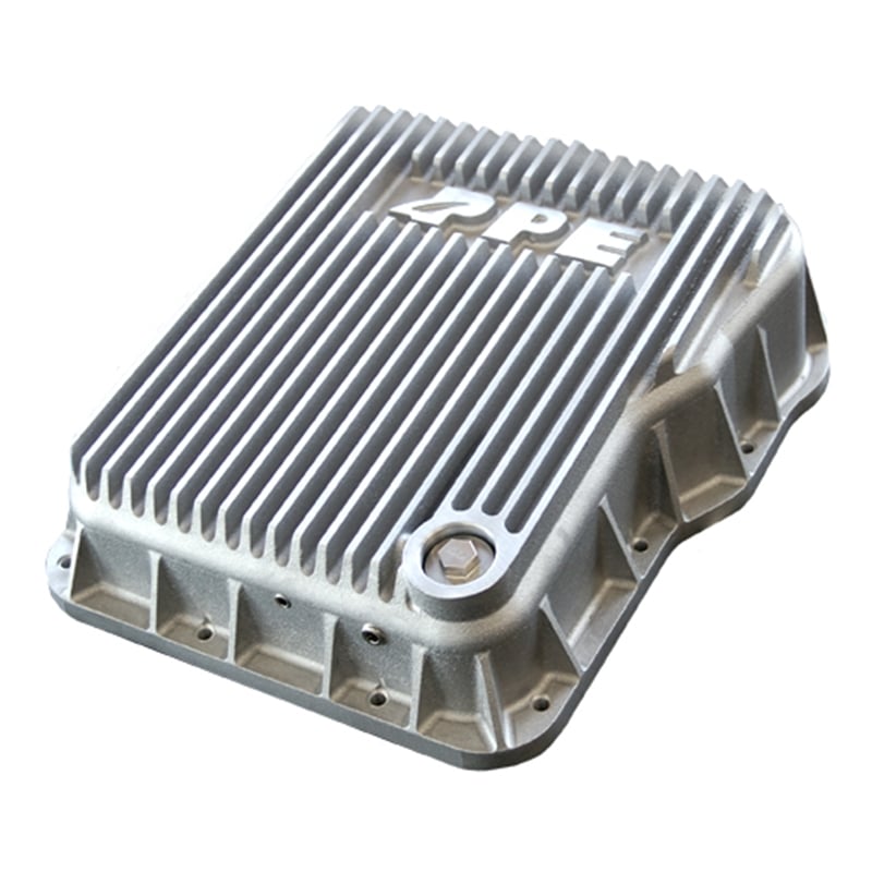 Brushed PPE Standard Profile Aluminum Transmission Pan 128052010 Compatible with 2001-2019 Chevy/GMC 6.6L Duramax Diesel 