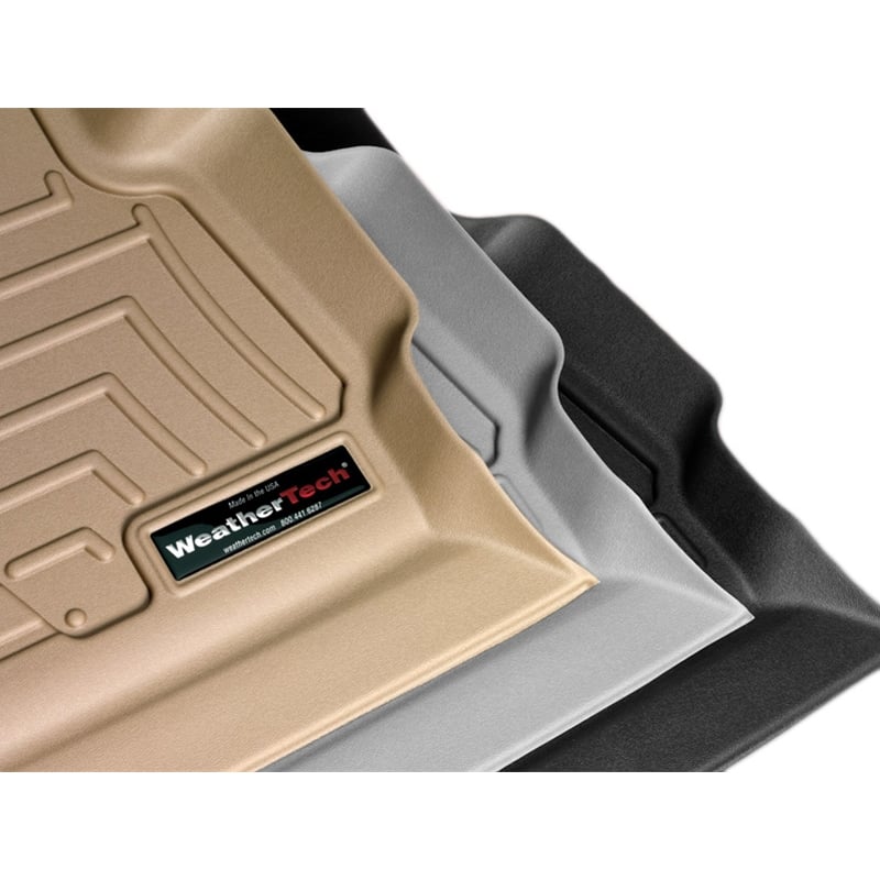 Black 1st Row WeatherTech Custom Fit FloorLiner for Ford Super Duty Over The Hump 