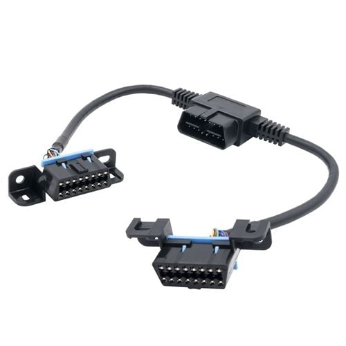 OBD2 Y Splitter Cable Snap In Mount OBDII Fits 96-up Toyota Mazda Nissan GPS 