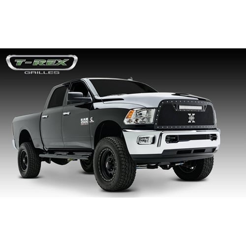 T-Rex 6314521 Torch Series Black Grille with Chrome Studs and 20 LED Light  13-18 Ram 6.7L Cummins
